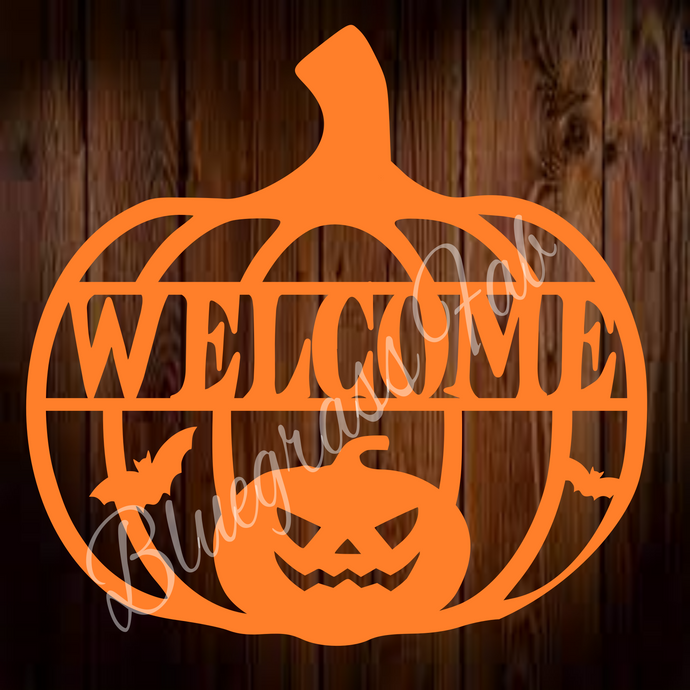 Welcome Pumpkin Door Hanger